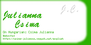 julianna csima business card